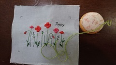 刺しゅう植物手帖「poppy」＆お花