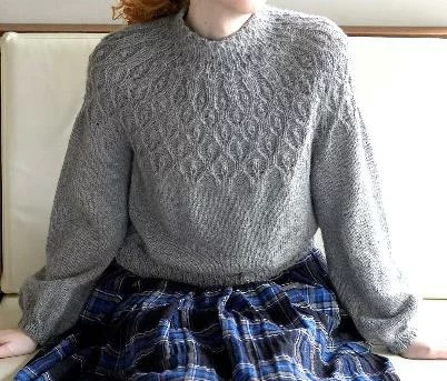 編み物キットポプラ毛糸パピー手編みチャスカアルパカ丸ヨークセーター