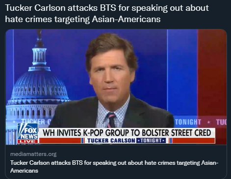 Tucker Carlson Trying to Take on BTS