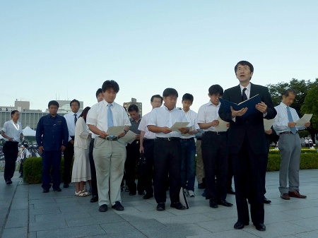 「平和と安全を求める被爆者たちの会」による『広島市平和記念式典で読まれない　もう一つの平和宣言』 （写真日本会議広島　活動レポート）
