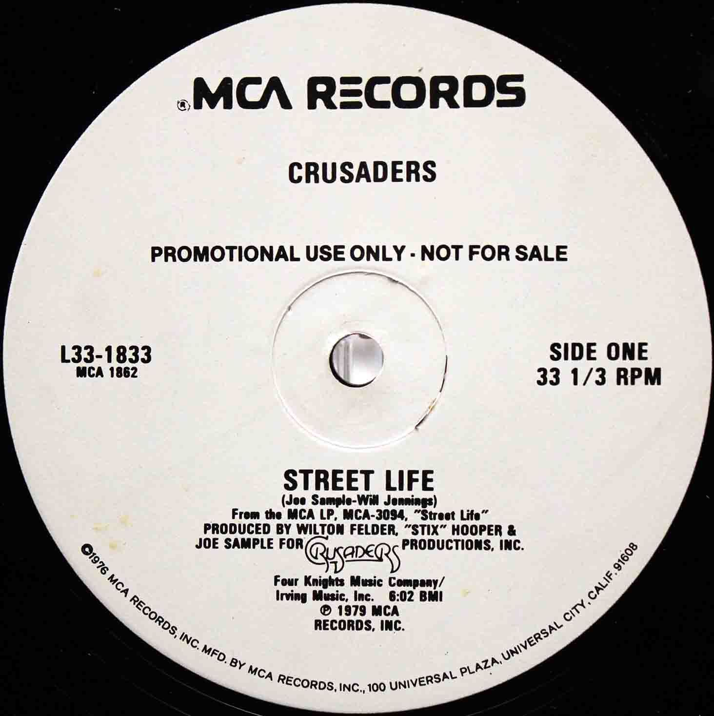 The Crusaders ‎– Street Life US Promo 03