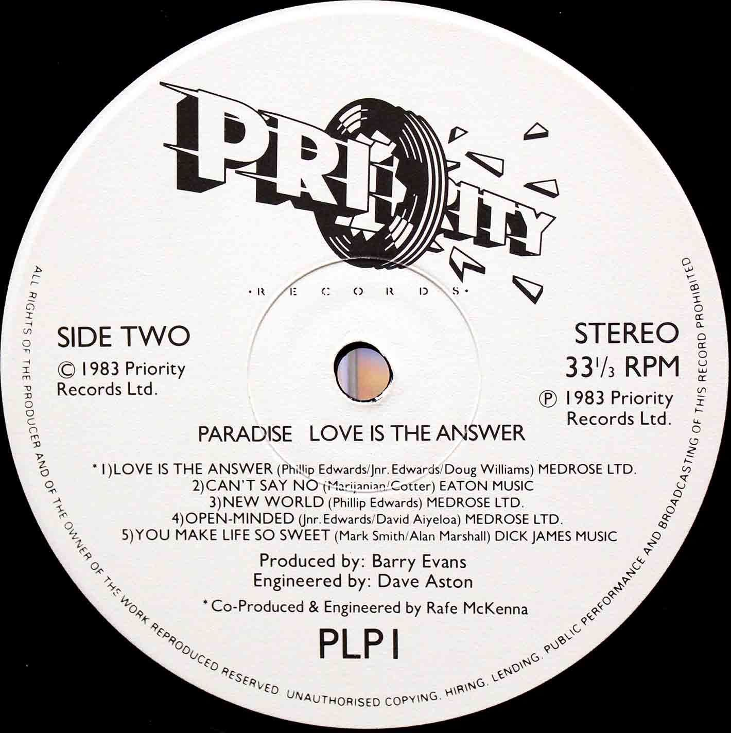Paradise Love Is The Answer LP 04