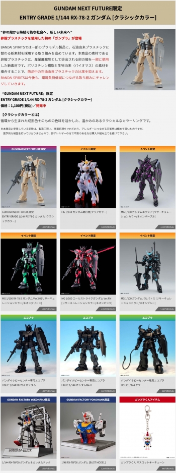 GUNDAM NEXT FUTURE -TOKYO BASE-イベント販売アイテム