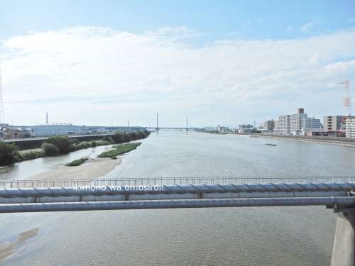 阪堺大橋から見た大和川河口