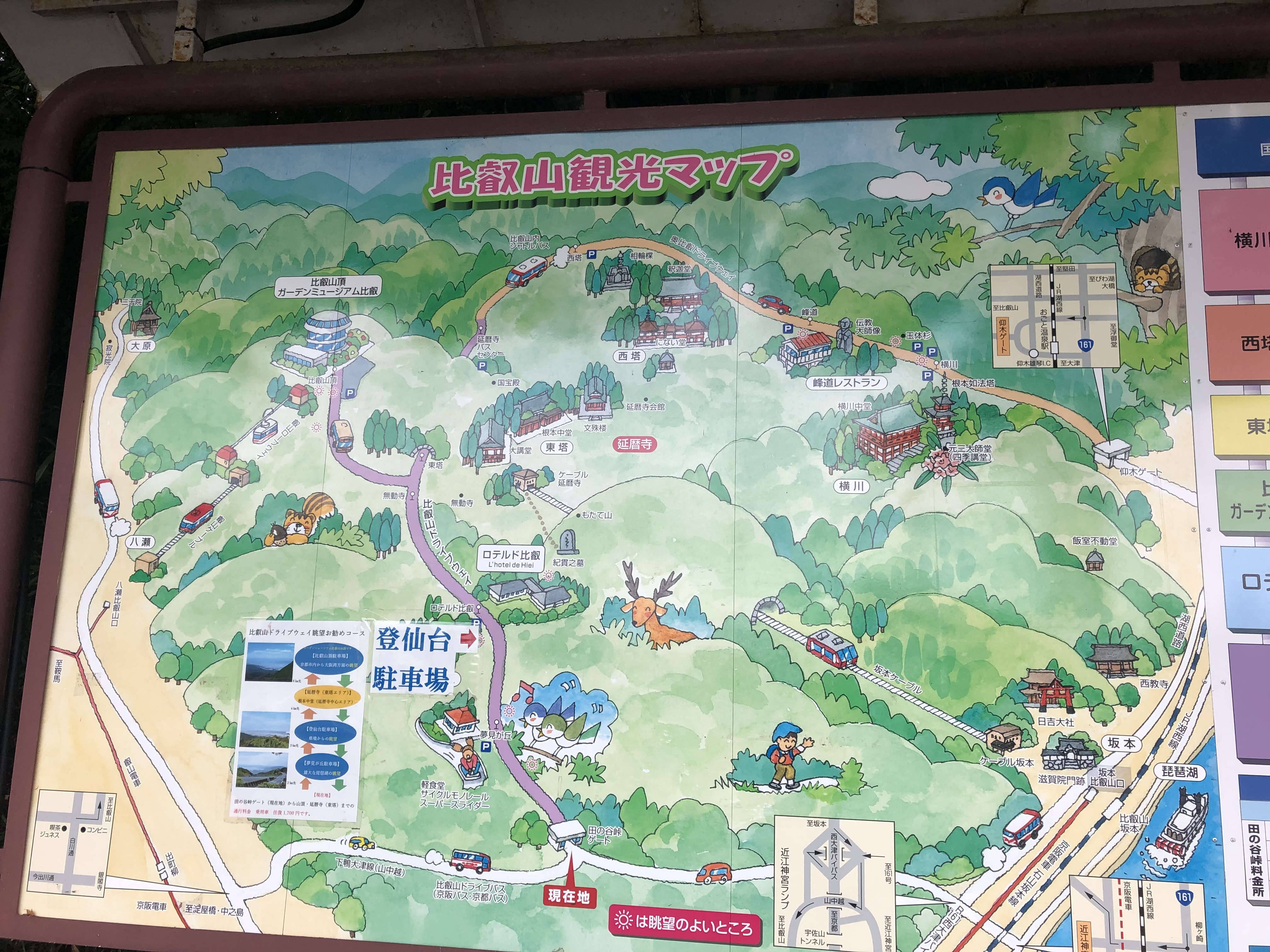 比叡山ドライブウェイ　奥比叡ドライブウェイ　日曜日、祝日通行禁止　マップ　地図