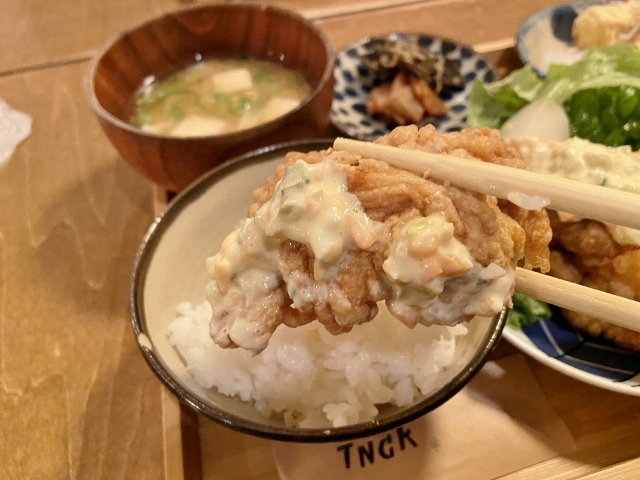 tanigaki　チキン南蛮定食　いただきます