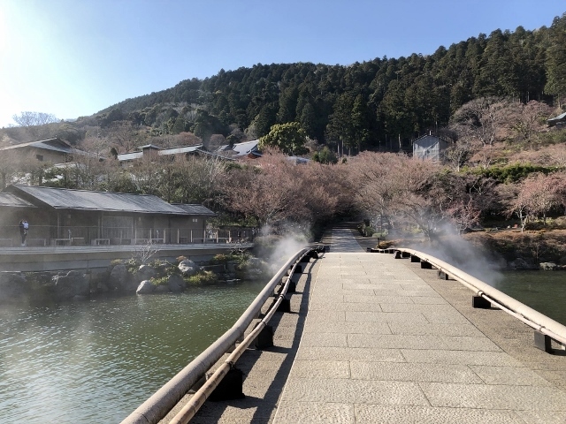 勝尾寺　お清め橋と霧