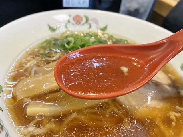 餃子の王将　篠山店　天津飯セット　ラーメン　スープ