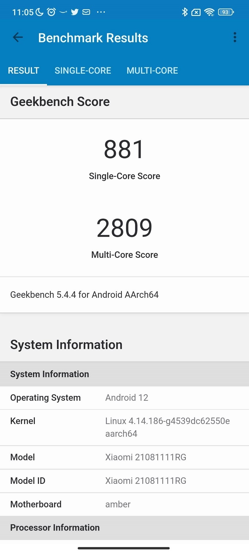 「Xiaomi12X」Snapdragon 870　検証結果