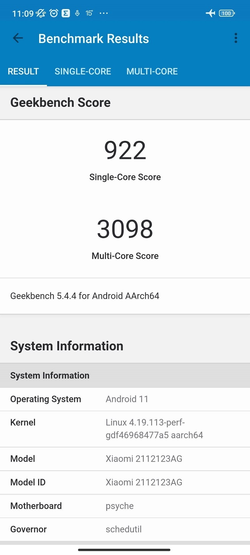 「Xiaomi11T」Dimensity1200　検証結果